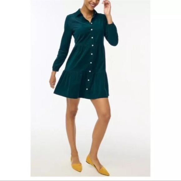 Jcrew corduroy button down Shirtdress - Picture 1 of 4